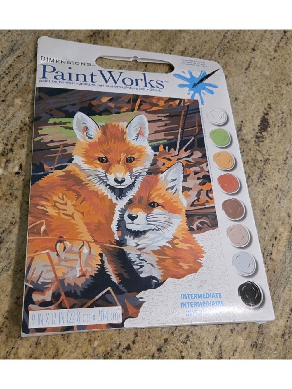 Dimensions Paintworks Fox Hole 73-91488 Paint by number 9x12" Kit